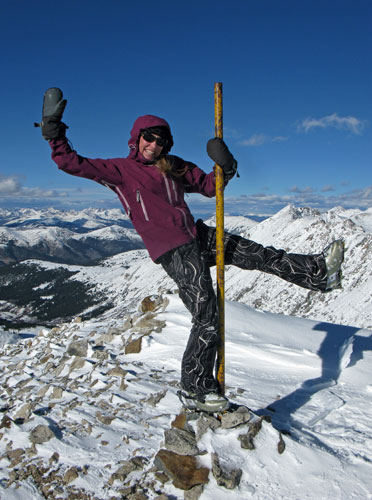 Clinton peak summit, christy mahon ski 13ers