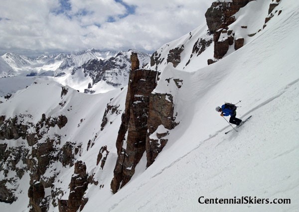 Cathedral Peak, Pearl Couloir, Centennial Skiers, linden mallory
