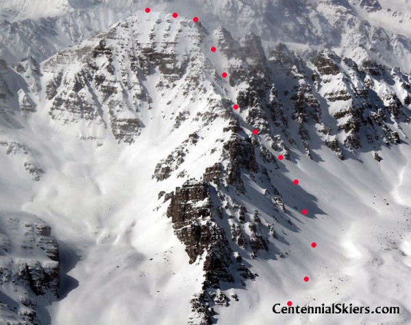 Cathedral Peak, Pearl Couloir, Centennial Skiers